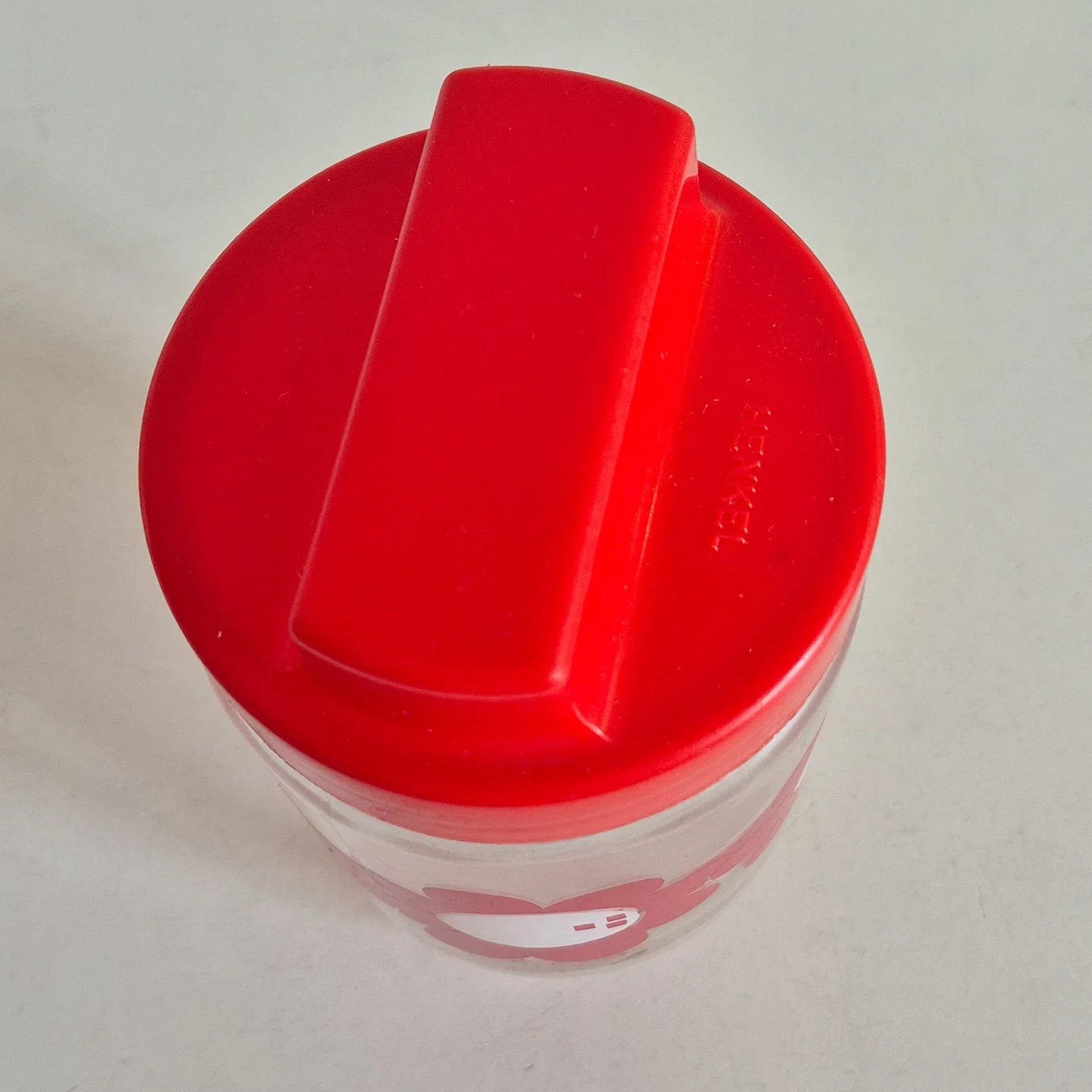 Couvercle plastique rouge bocal Henkel