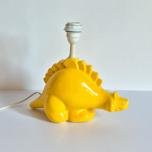 Lampe dinosaure jaune vintage