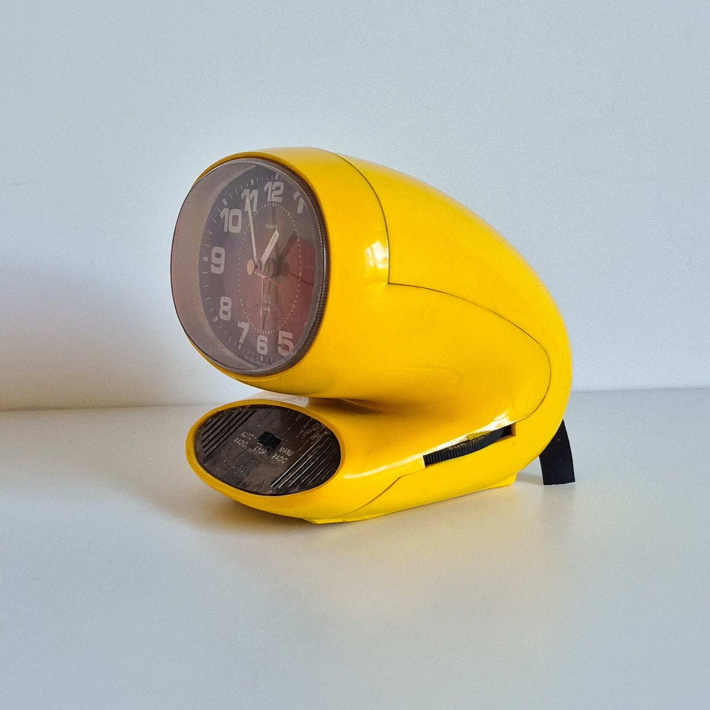 Radio Réveil Japy jaune vintage