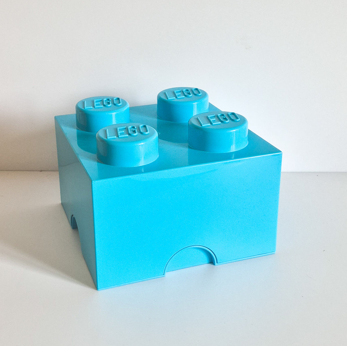 Boite de rangement Lego bleue