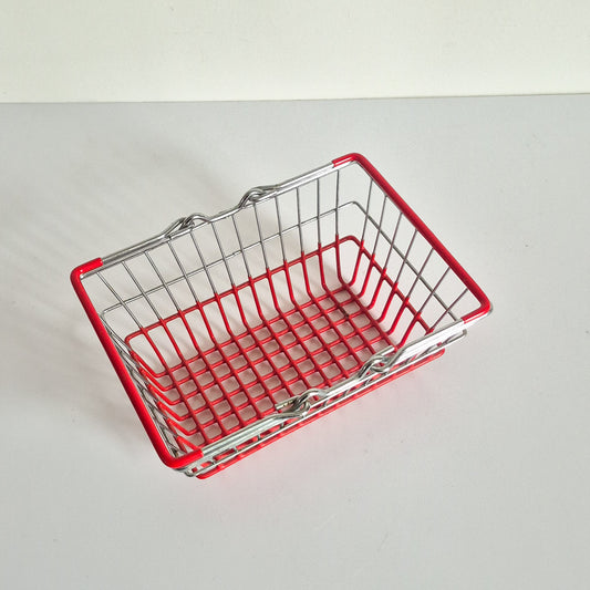 Mini panier de supermarché en métal