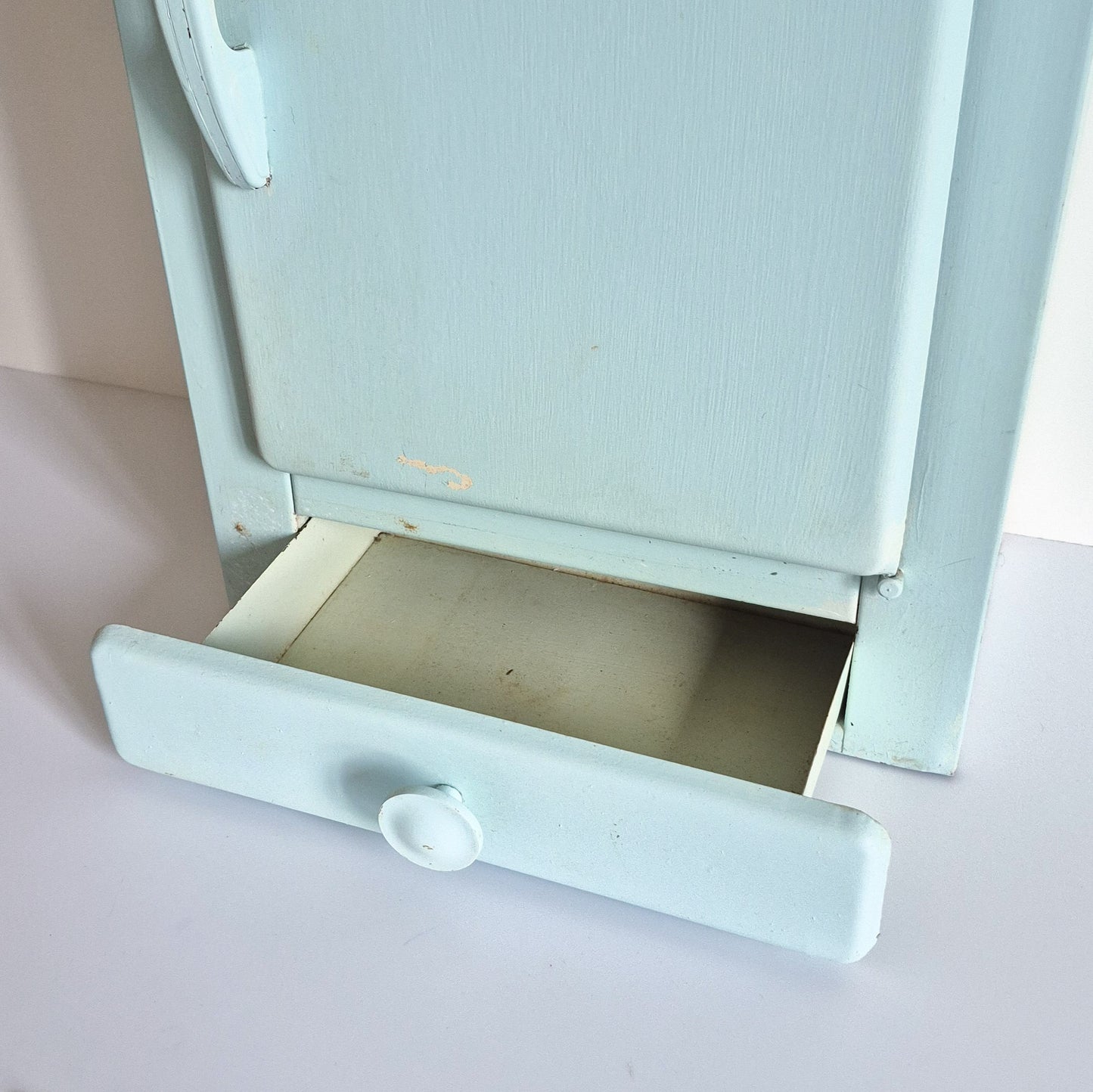Armoire métal bleue vintage