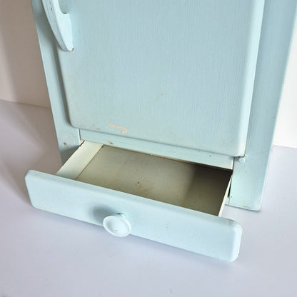 Armoire métal bleue vintage