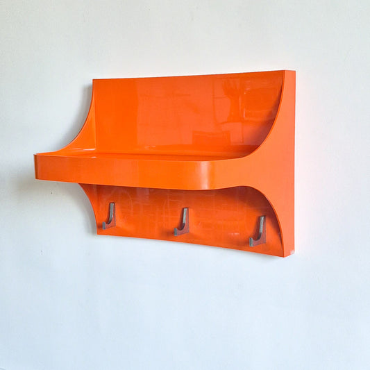 Étagère murale orange space age