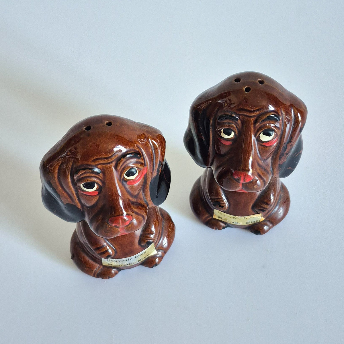 Duo Salière Poivrière vintage Chien Japan