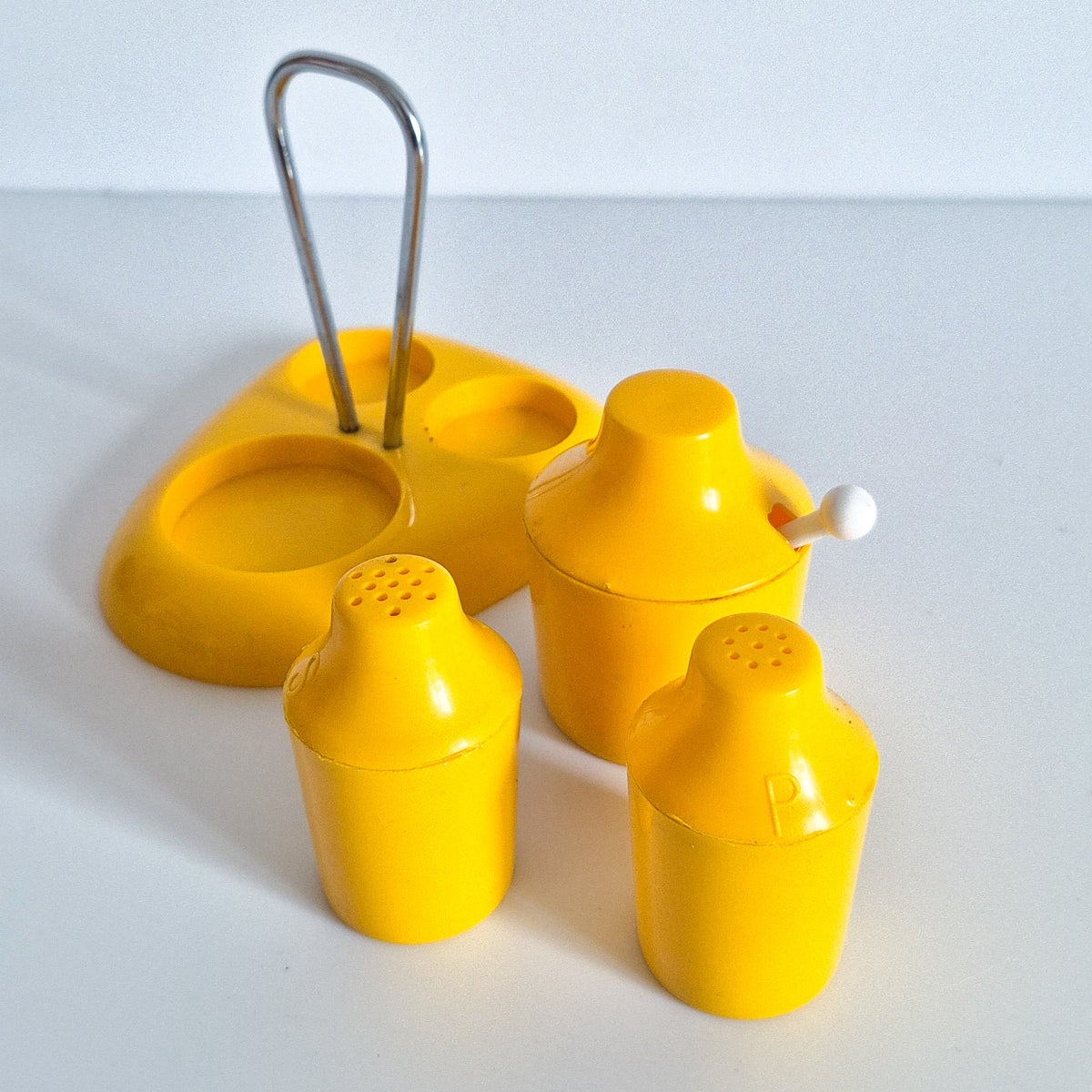 Set à condiment SYLA jaune vintage