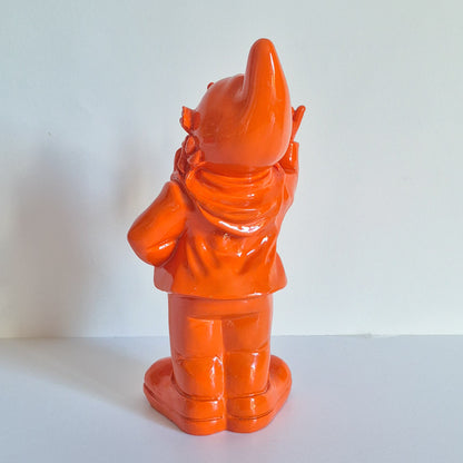 Nain de jardin résine orange fun