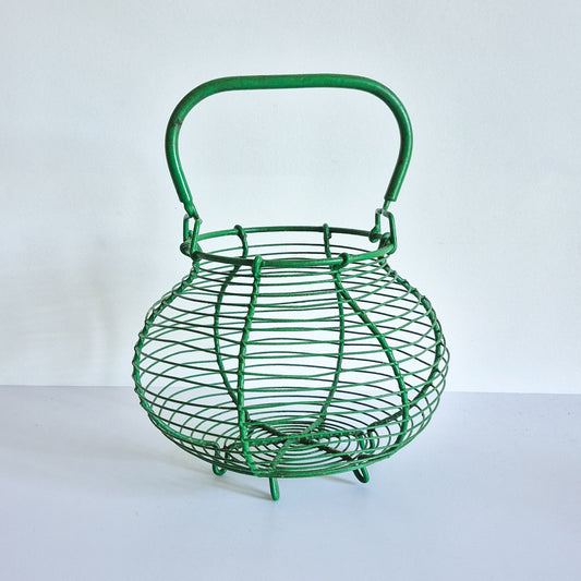 Panier à oeufs vert Vintage