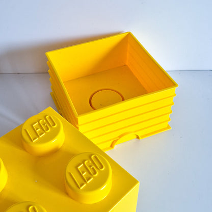 Boite de rangement Lego jaune