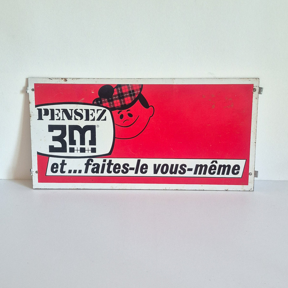 Plaque publicitaire 3M tôle vintage