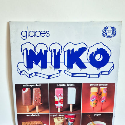 Plaque en tôle MIKO vintage
