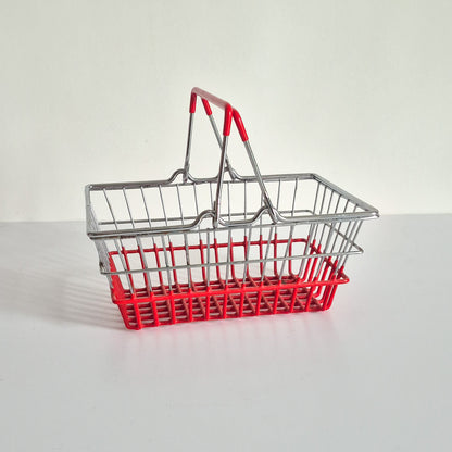 Mini panier de supermarché en métal