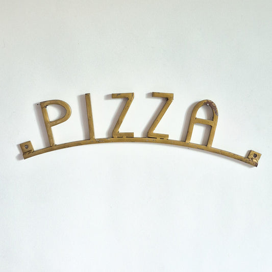 Enseigne en metal PIZZA industrielle