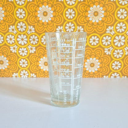 Verre doseur vintage en verre epais