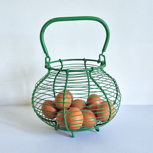 Panier à oeufs vert Vintage