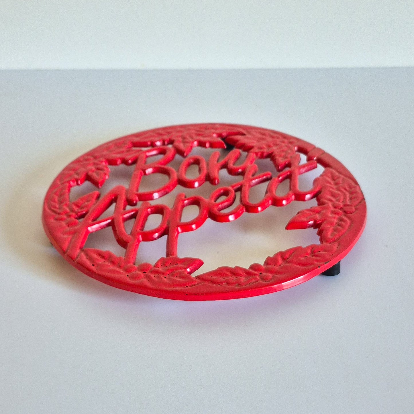 Dessous de plat fonte émaillée rouge