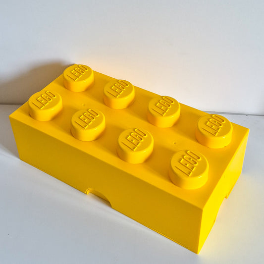 Grande boite de rangement Lego jaune