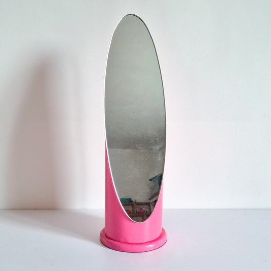 Miroir de table Lipstick rose vintage