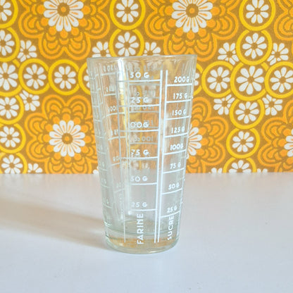 Verre doseur vintage en verre epais
