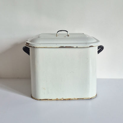 Boite à pain tôle émaillée vintage