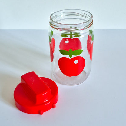 Bocal Henkel pommes rouges vintage