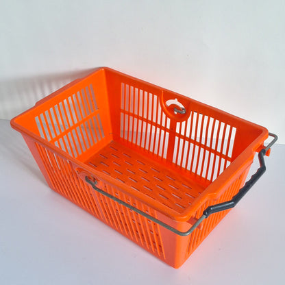 Panier en plastique orange vintage