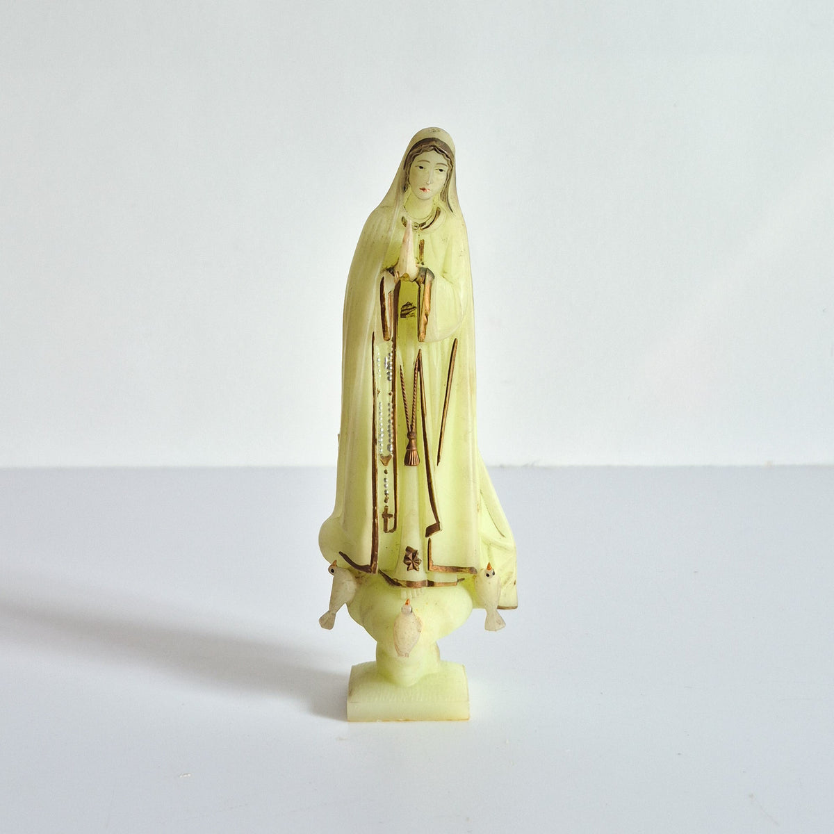 Statuette Phosphorescente Notre Dame de Fatima vintage