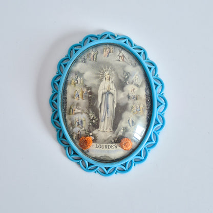 Cadre religieux, Verre bombé - Bleu