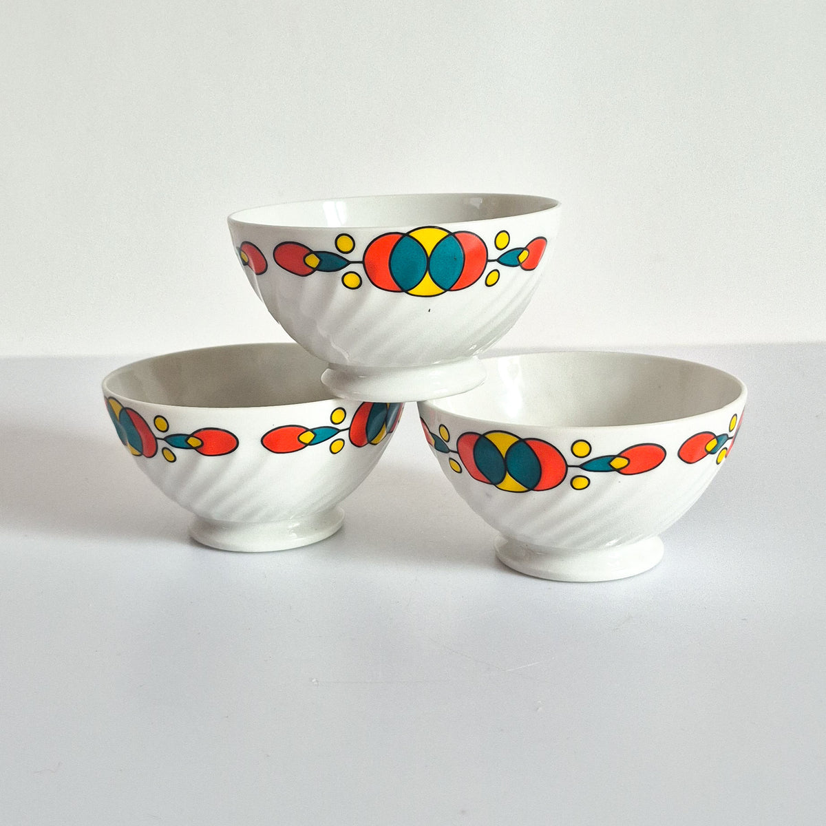 Lot de 3 mini bols porcelaine vintage