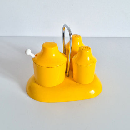 Set à condiment SYLA jaune vintage