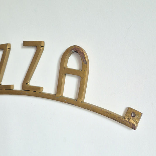 Enseigne en metal PIZZA industrielle