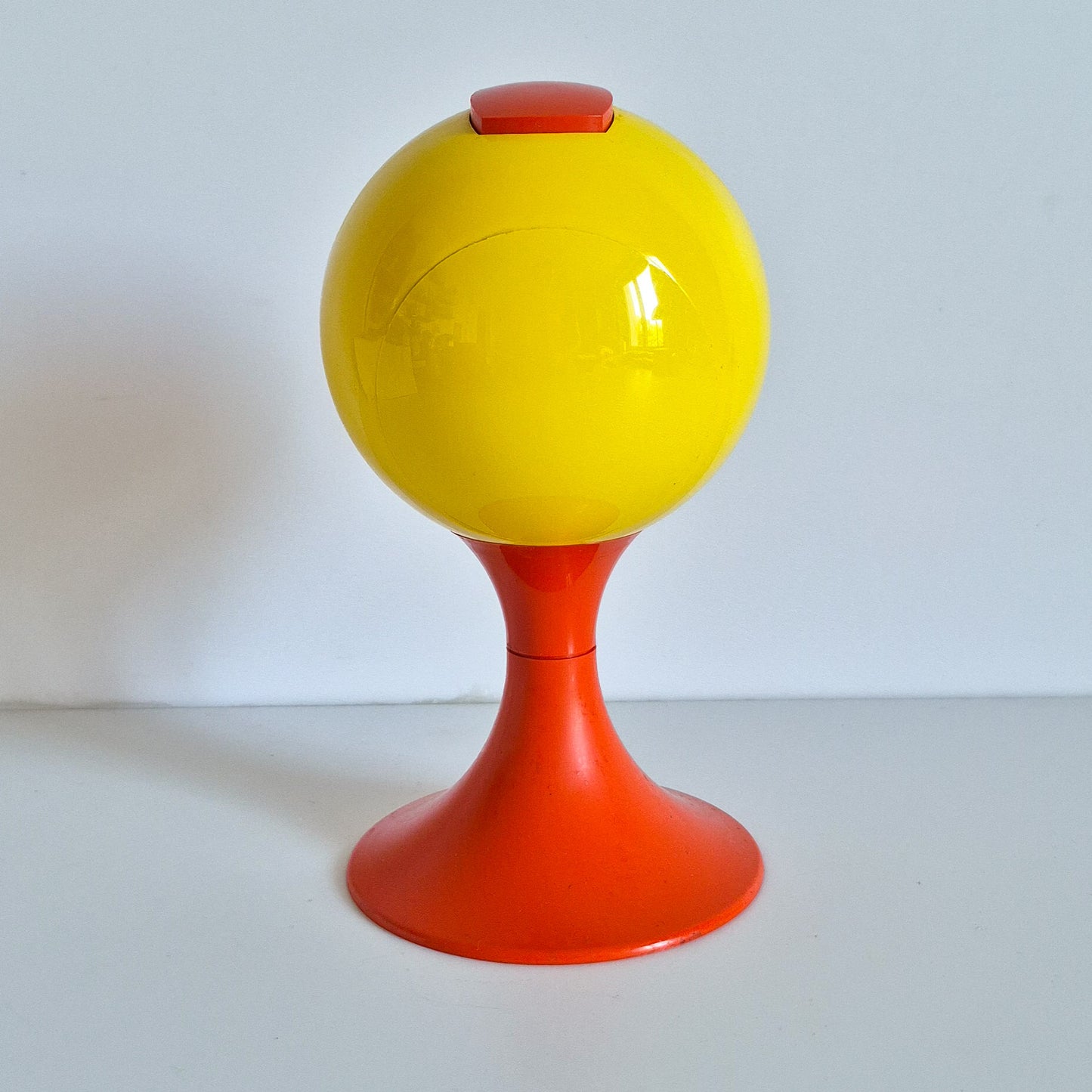 Réveil tulipe orange et jaune vintage