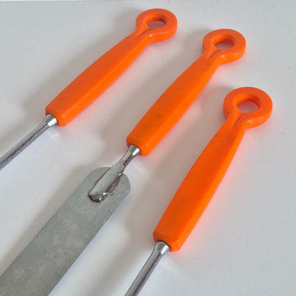 Lot de 3 ustensiles orange vintage