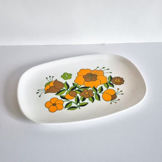 Grand plat Tefal fleurs vintage
