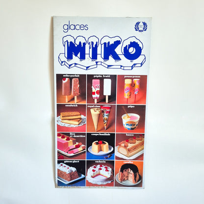 Plaque en tôle MIKO vintage