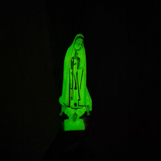 Statuette Phosphorescente Notre Dame de Fatima vintage
