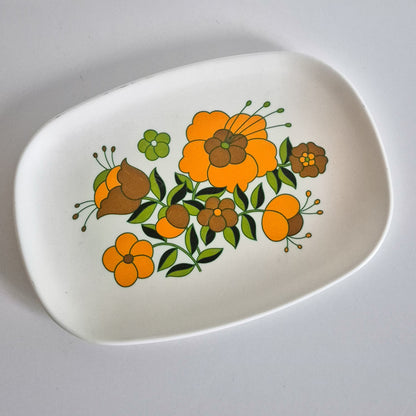 Grand plat Tefal fleurs vintage