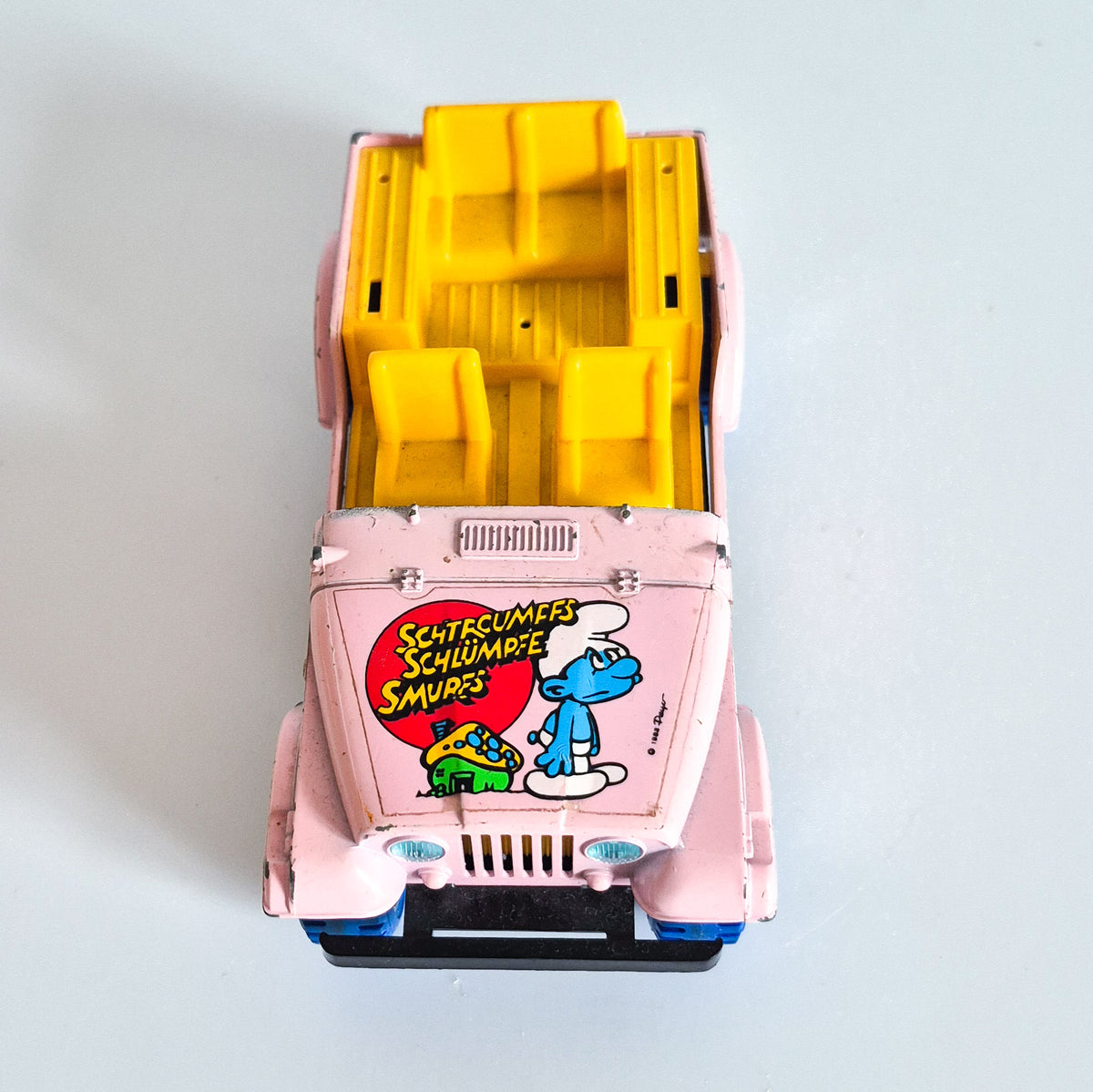 Voiture Jeep schtroumpfs vintage